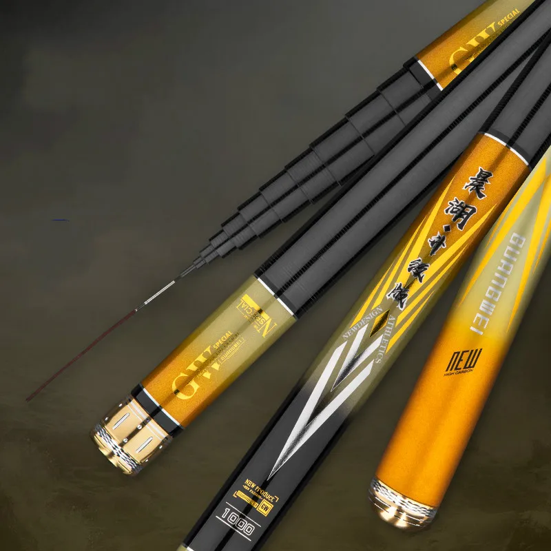 Caña De pescar telescópica De fibra De carbono para carpa, caña De pescar De mano dura, 8/9/10/11/12 - imagen 3