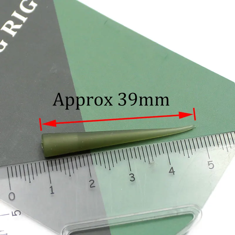 Terminal de pesca de carpa, manguitos antienredos que se conectan con el anzuelo de pesca, tubo de punta de goma, Kit de caja de aparejos de pesca, 20 Uds. - imagen 3