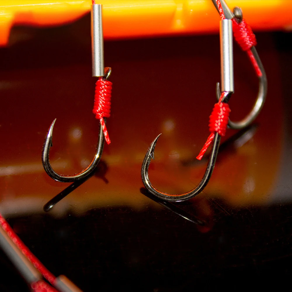 Anzuelos de Pesca de acero al carbono, anzuelos colgantes a prueba de peso, jaula de cebo para alimentador de peces, juego de anzuelos de Pesca - imagen 4