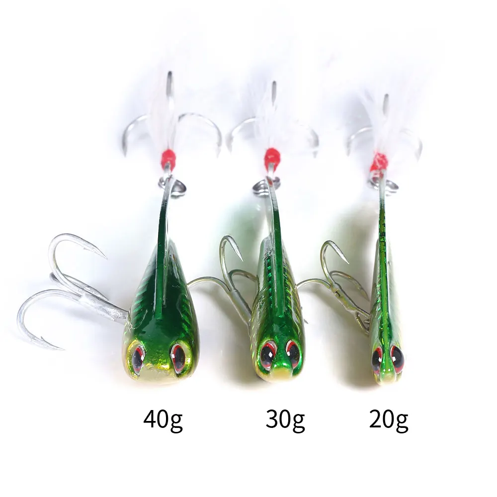 Señuelo de pesca de Metal con láser VIB, anzuelo Crankbait de pesca con mosca, cuchara de vibración, Spinner, aparejos de cebo de hundimiento, 20g, 30g, 40g, 1 pieza - imagen 2