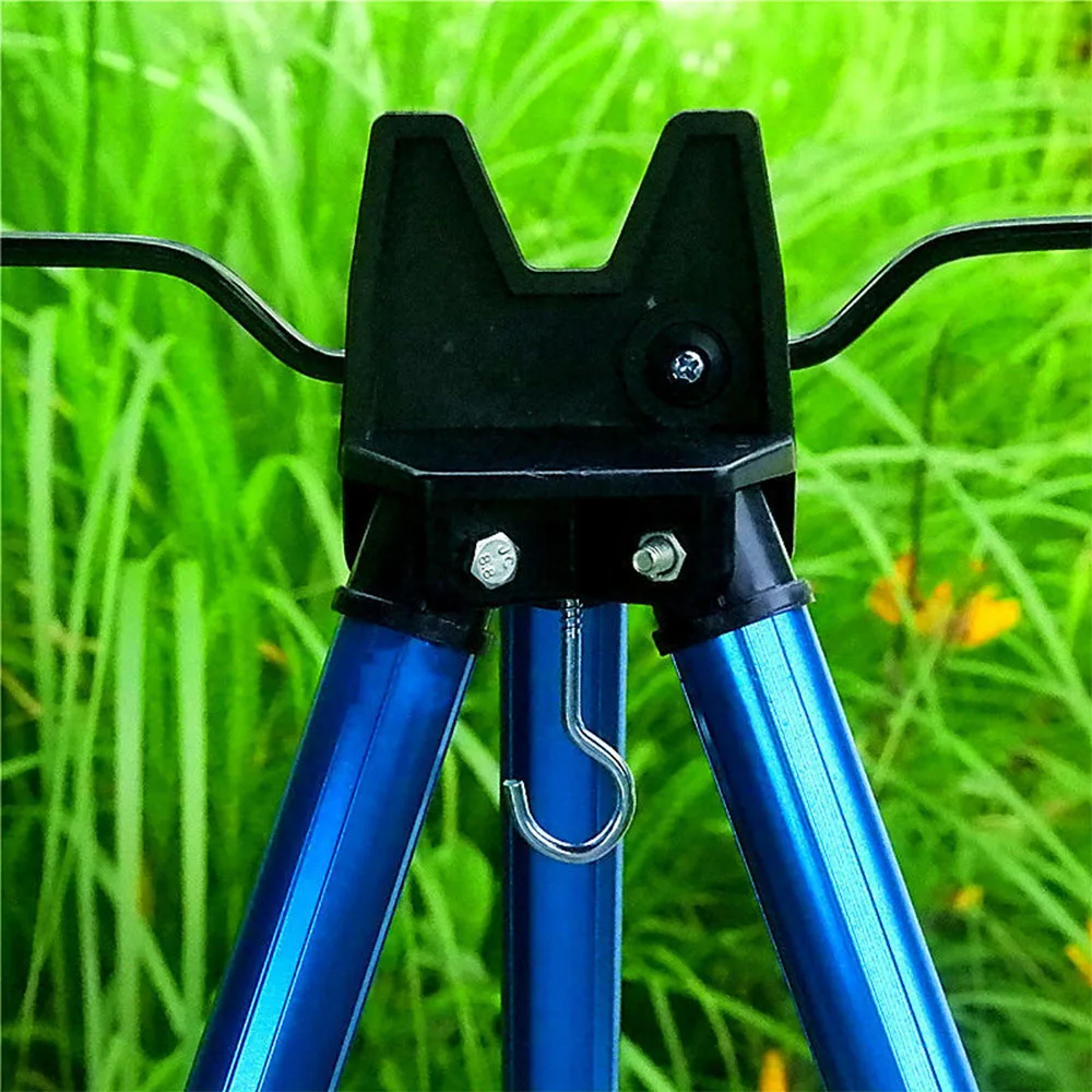 Soporte telescópico de aleación de aluminio para cañas de pescar, trípode plegable portátil, herramienta de soporte para caña de pescar en el mar, 5/7 ranuras, nuevo - imagen 2