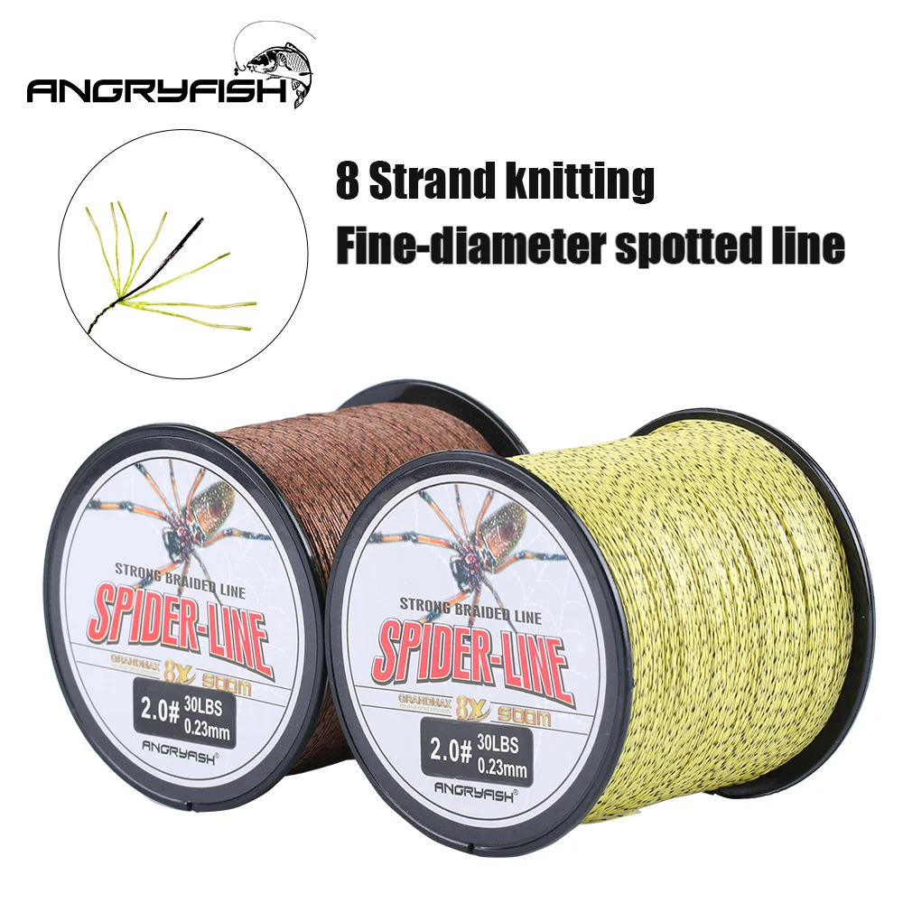 ANGRYFISH-línea de pesca trenzada, 8 hebras, 300/500 metros, multicolor, PE, alta resistencia - imagen 5