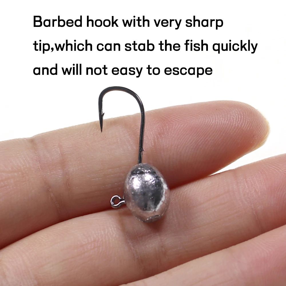 Elllv-anzuelo con cabeza plomada y forma ovalada, 50 Uds., 2g/3g/4g/5g - imagen 5