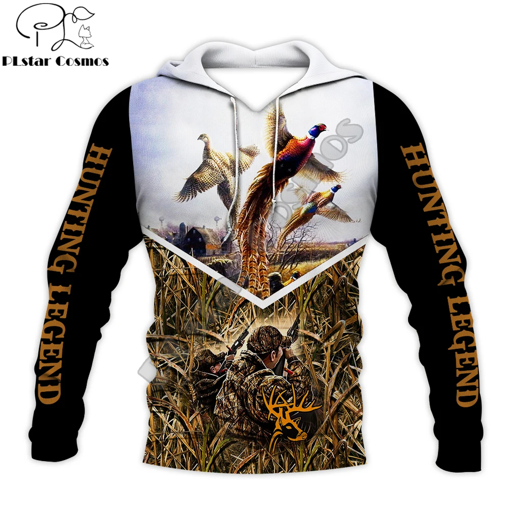 Sudadera estampado 3D de caza de pato – Unisex con cremallera - imagen 5