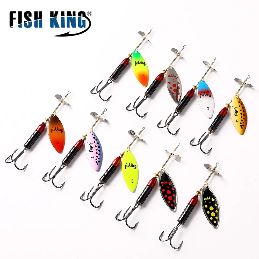 FISH KING Spinner Bait 30 colores con anzuelos triples cebo de lubina artificial señuelo de pesca accesorios de pesca al por mayor - imagen 4