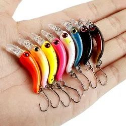Mini Minnow Wobblers anzuelos triangulares peces Popper aparejos de lubina 3,7 cm/1,5g Señuelos de pesca Crankbait cebo de plástico duro
