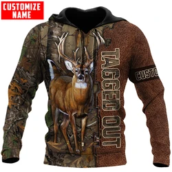 KJ816 Sudadera capucha 3D caza ciervos – Estilo exterior pescadores