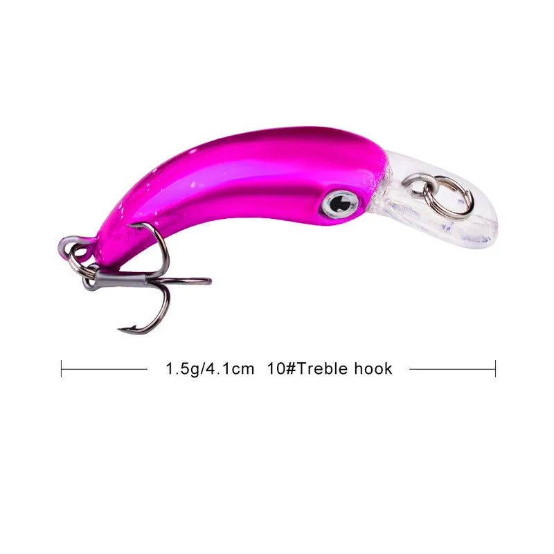 1 Uds 1,5g/4,1 cm señuelo de pesca trucha Mini Crankbait Wobbler aparejos de pesca agua dulce Minnow manivela cebo duro Artificial - imagen 5