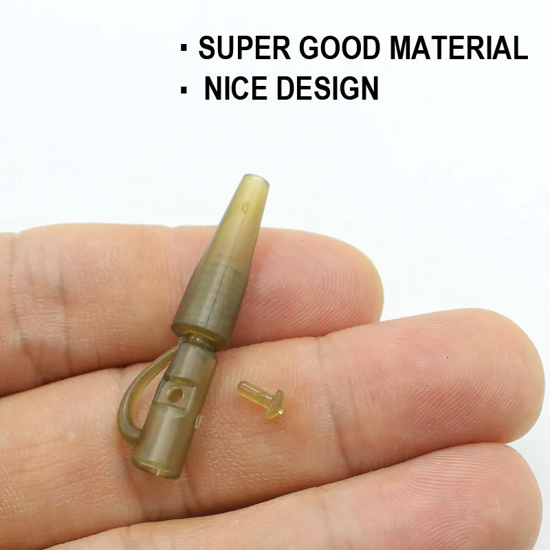 Juego de 20 Clips de seguridad, Clips de cambio rápido, cables giratorios para carpa, buscador de pesas, método alimentador, equipo de pesca de carpa, aparejos - imagen 3