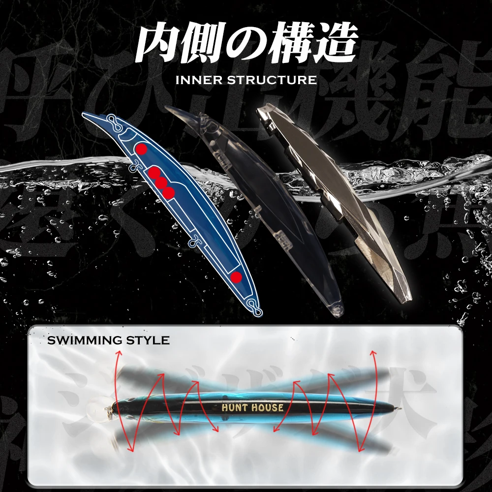 Hunthouse Crystal 3D Laser Minnow 133mm19g Wobblers Crankbait flotante señuelo de pesca duro cebo Artificial para aparejos de pesca de lubina - imagen 3