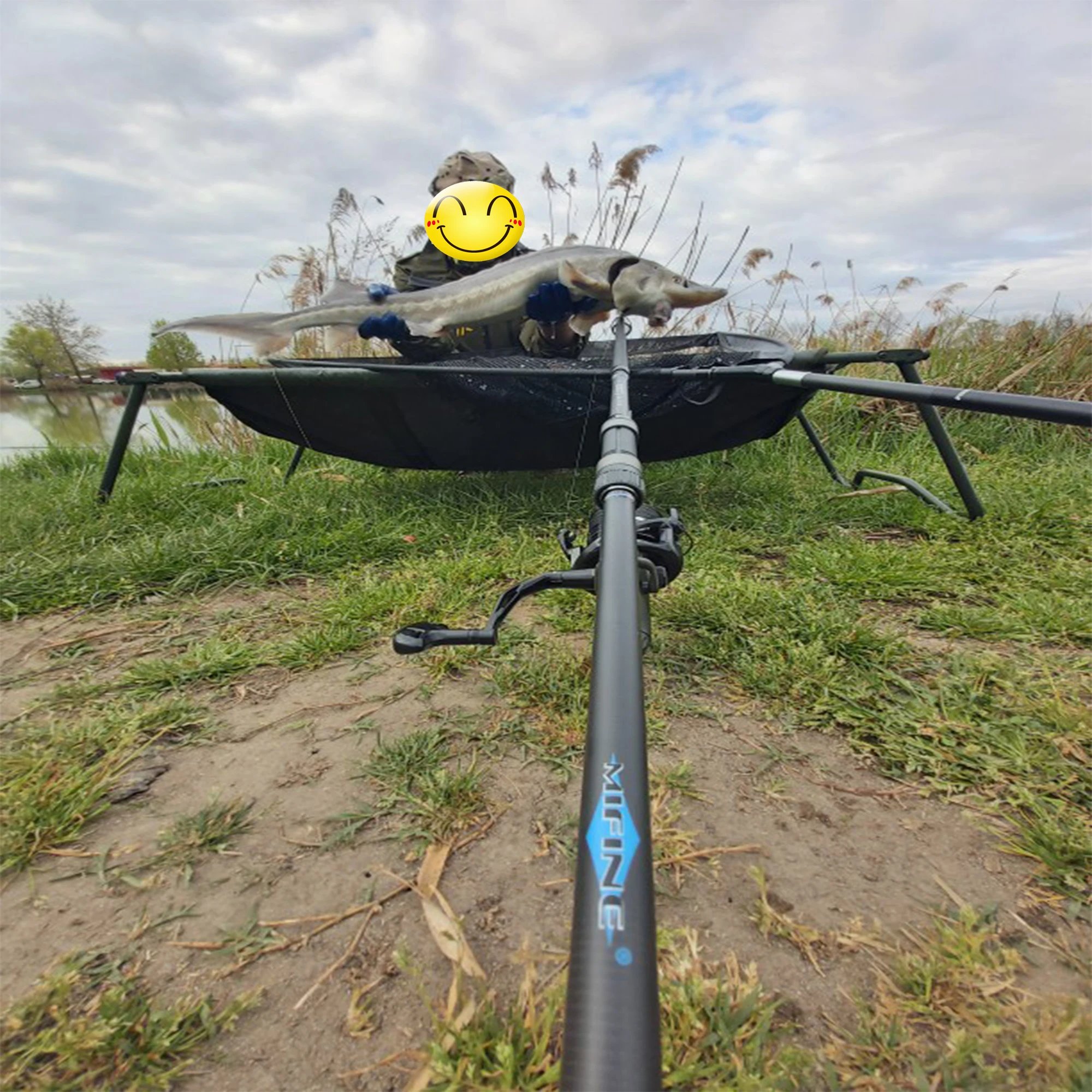 MIFINE-caña de pescar BUDEFO para carpa, 3,25/3,50/3,75/4.25LBS, 3,6/3,9/4,2 M, caña giratoria de carbono, caña dura para lanzar Surf, 80-160M - imagen 5