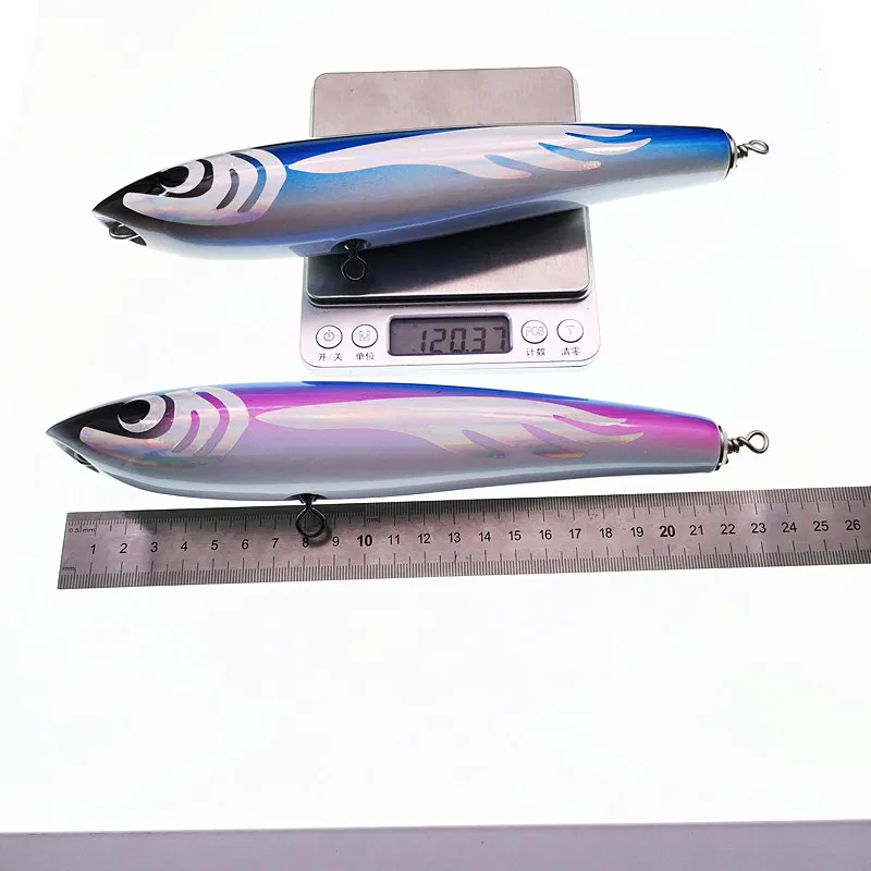 Señuelo de pesca Artificial GT, cebo de madera para agua salada, 22cm/18cm, 120g/70g, 3 unidades - imagen 3