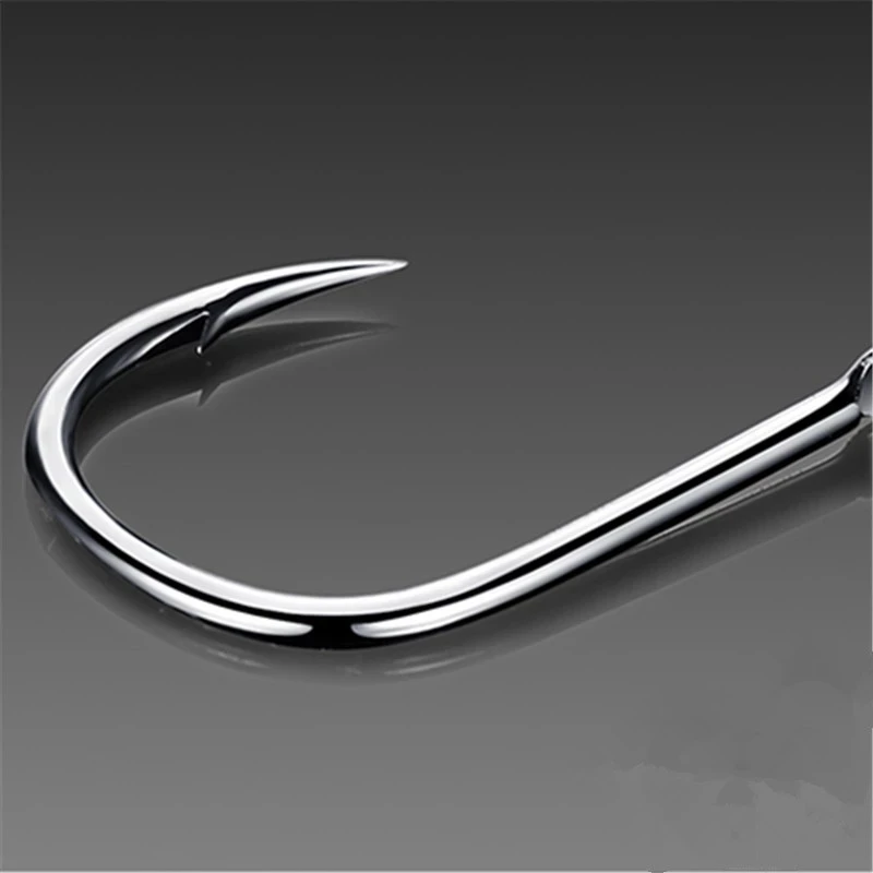 10 unids/lote Sode anzuelos de pesca negro con púas de acero rico en carbono afilado cebo aparejos fuerte gamakatsu - imagen 2