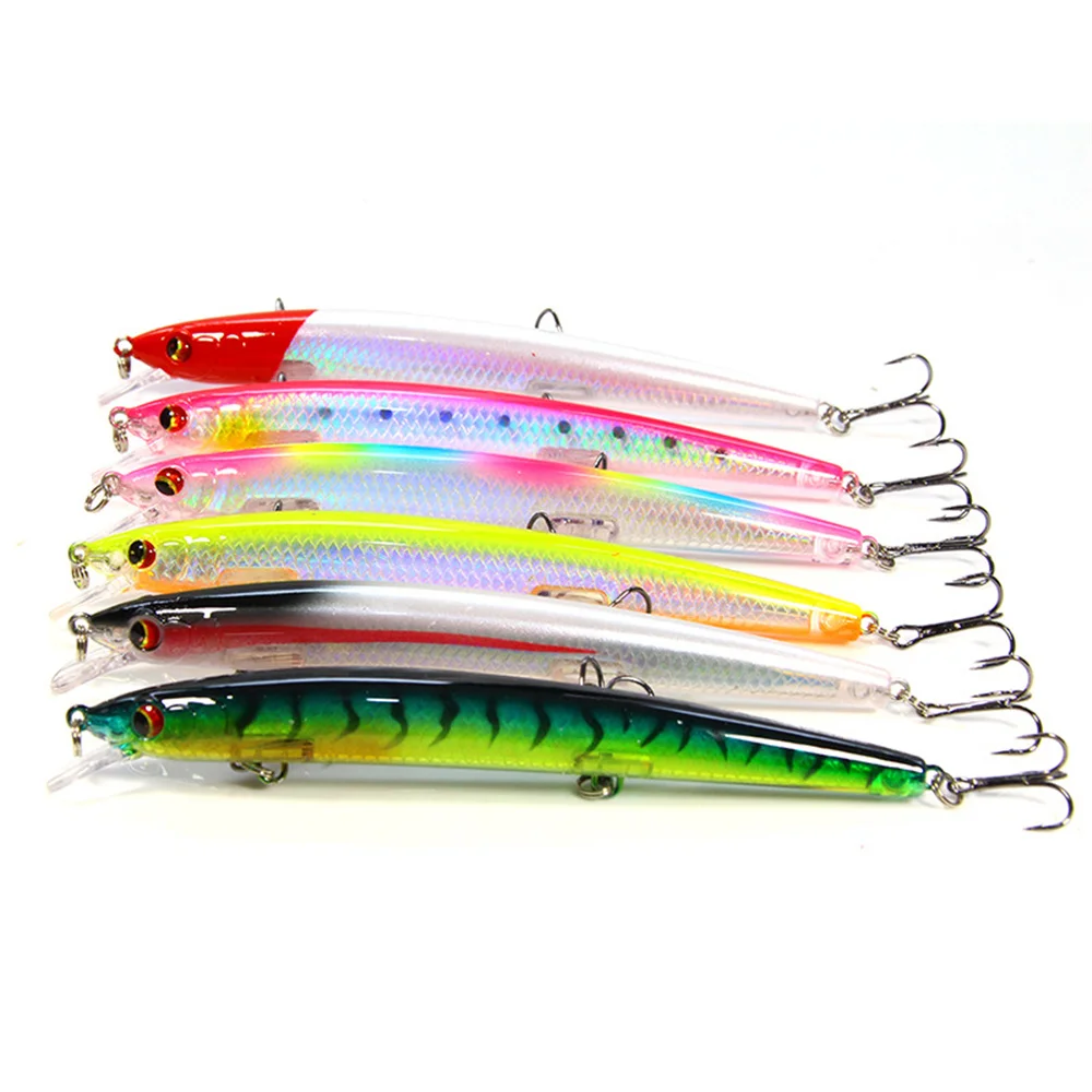 1 Uds. Señuelo de Pesca superior 135mm 15,4g Minnow Crankbait Wobblers ojos 3D perca cebo Artificial Lucio carpa cebo de natación Pesca - imagen 2