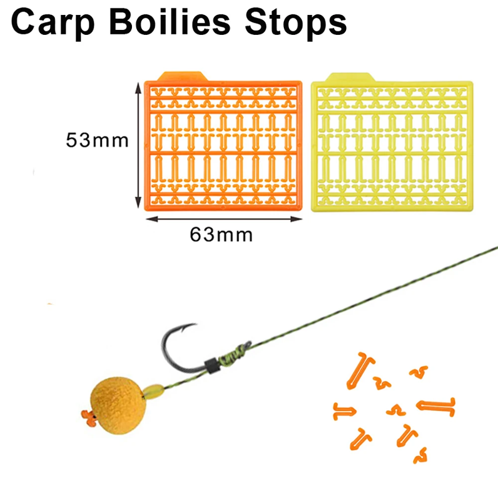 Equipo de pesca de carpa, aparejo de pesca de carpa, tamaño 2/4/# con Boilies 6/8, topes de cebo, gancho de pesca atado, Kit de aparejos rigsTerminal, 14 piezas - imagen 4