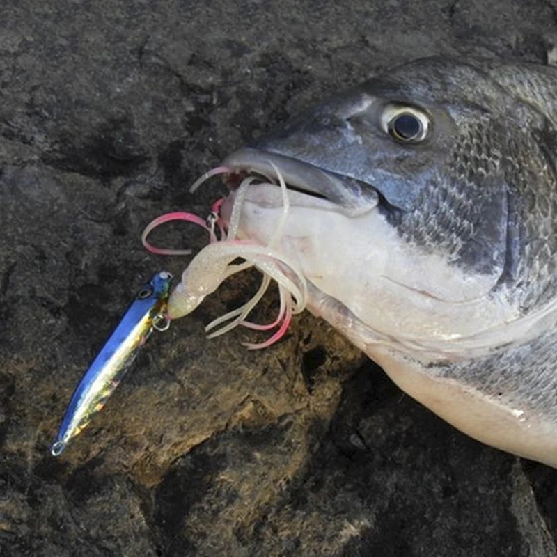 TEASER J25 40g 60g 80g 100g 120g 150g 180g 5 uds fondo de hundimiento lento Inchiku plantillas brillantes artificiales señuelo de calamar Kingfish Snapper