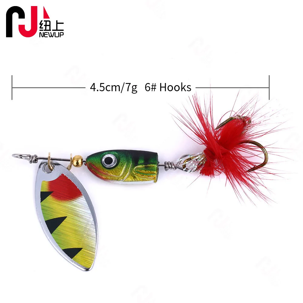 Señuelo de Metal para pesca, cebo Artificial Wobbler con lentejuelas de 7g y 4,5 cm, anzuelos agudos fuertes, 1 Uds. - imagen 2