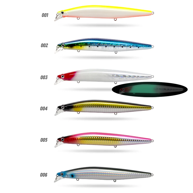 Señuelos de pesca Minnow D1, 145mm/3,5g, 120mm/19,5g, señuelo suspendido Jerkbait, Wobblers duros artificiales para accesorios de trucha lubina - imagen 5