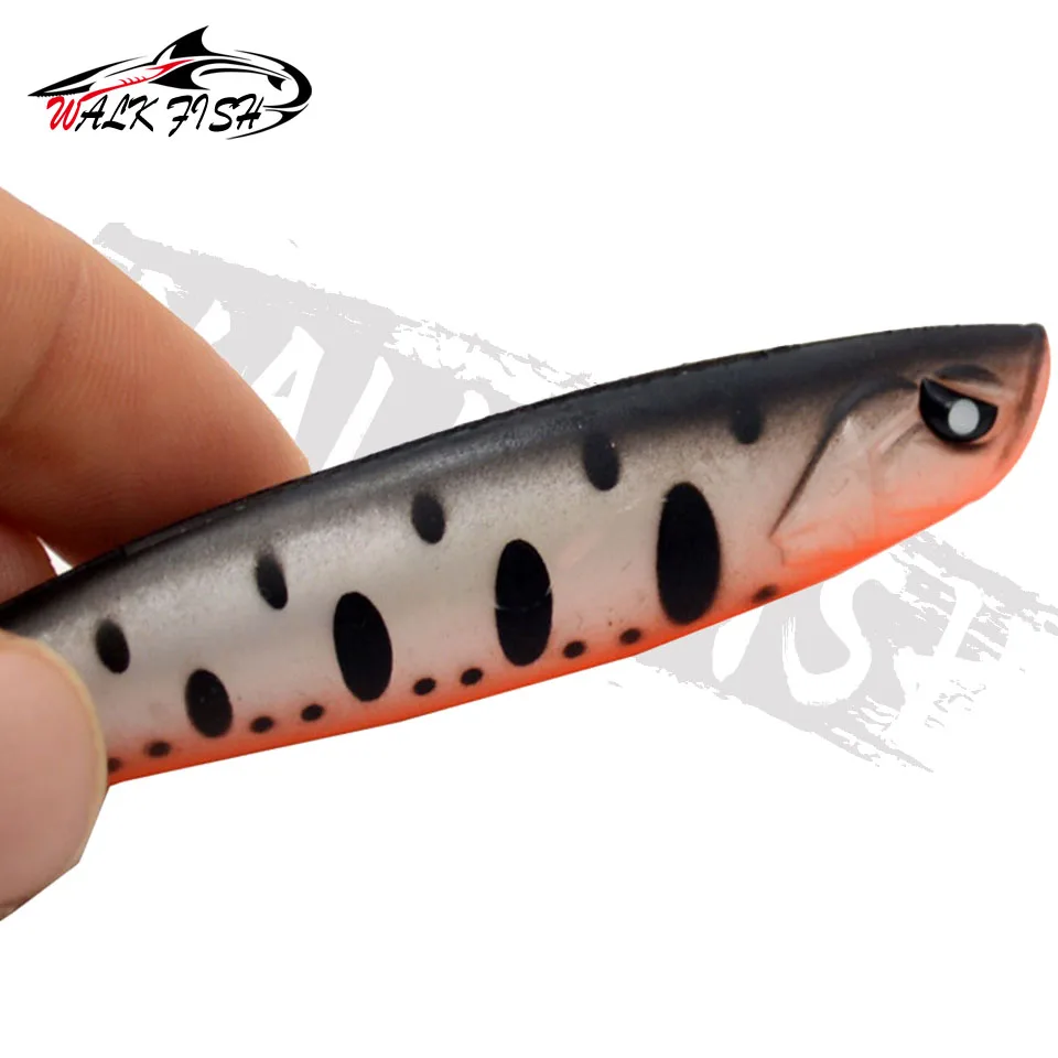 WALK FISH-señuelo de pesca suave, cebo de silicona, 12cm, 10g, gusanos de sábalo, lucio, Minnowm, Swimbait, Wobblers artificiales, 1 unidad - imagen 3