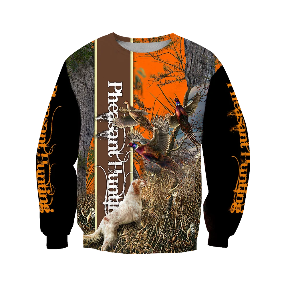 KJ0228 Sudadera pesca con capucha estampado 3D faisán - imagen 3