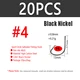 20pcs Size 4 Black