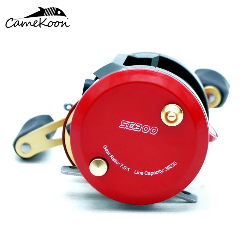 CAMEKOON-Rueda de tambor fundido, freno centrífugo 7:1, alta relación de engranaje 13 + 1 rodamientos de bolas, mano derecha e izquierda, carrete de pesca de baitcasting redondo - imagen 4