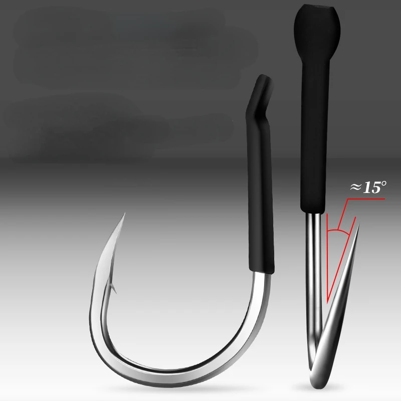 Anzuelos de Pesca de carpa, anzuelos de acero al carbono con púas, de atún, anzuelo de plantilla, anzuelo de cebo - imagen 3