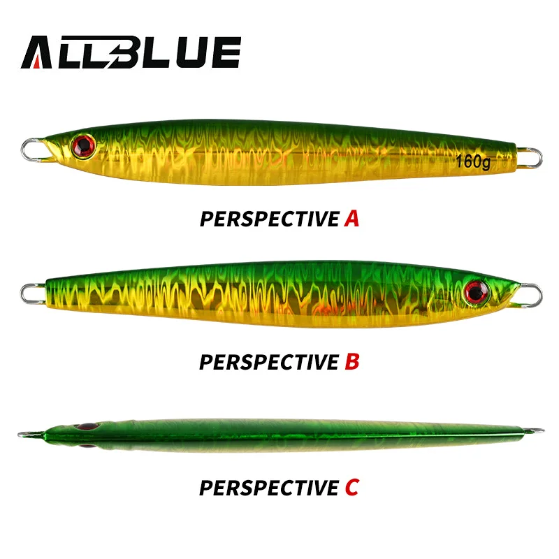 ALLBLUE-anzuelo de Metal Artificial, cebo de pesca, cuchara de Jigging rápida, aparejos de agua salada superduros, 120g, 160g, 200g - imagen 4