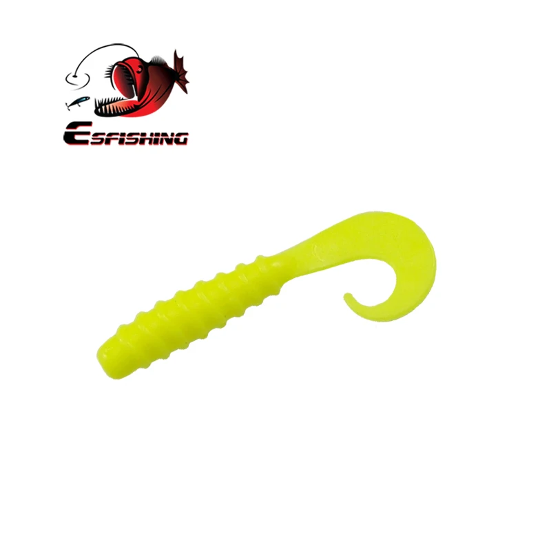 KESFISHING-cola de bobina de 2,5 ", gusano Grub, inyecte aroma y sales Isca, cebo Artificial suave para todos los peces, accesorios de Pesca - imagen 4