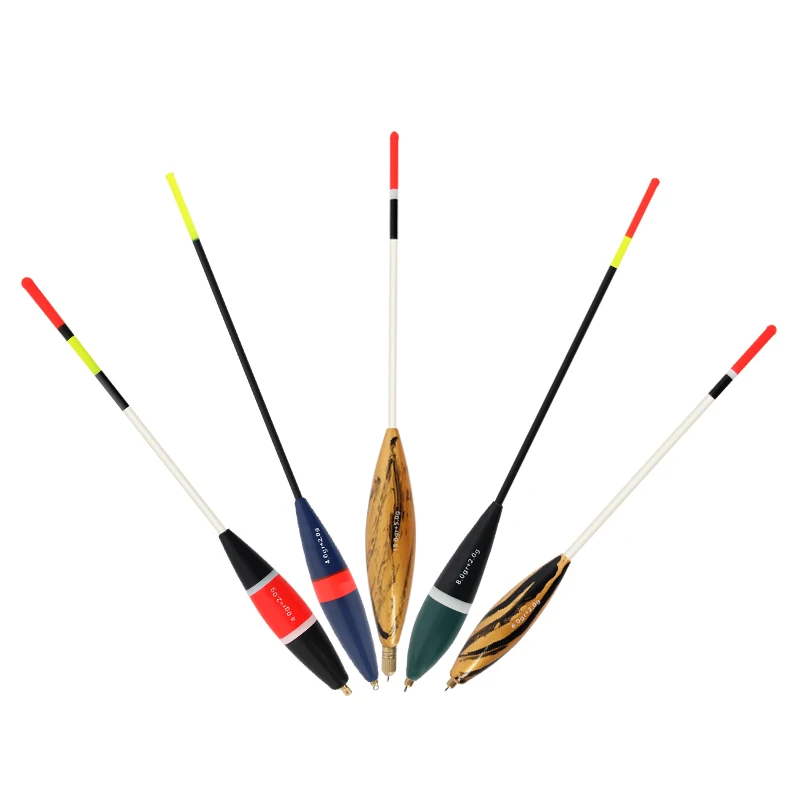Topline8 + 2g 10 + 2g 12 + 2g juego de flotadores de pesca de tamaño mixto, accesorios de pesca de carpa, Material de madera Barguzinsky, cola larga - imagen 4