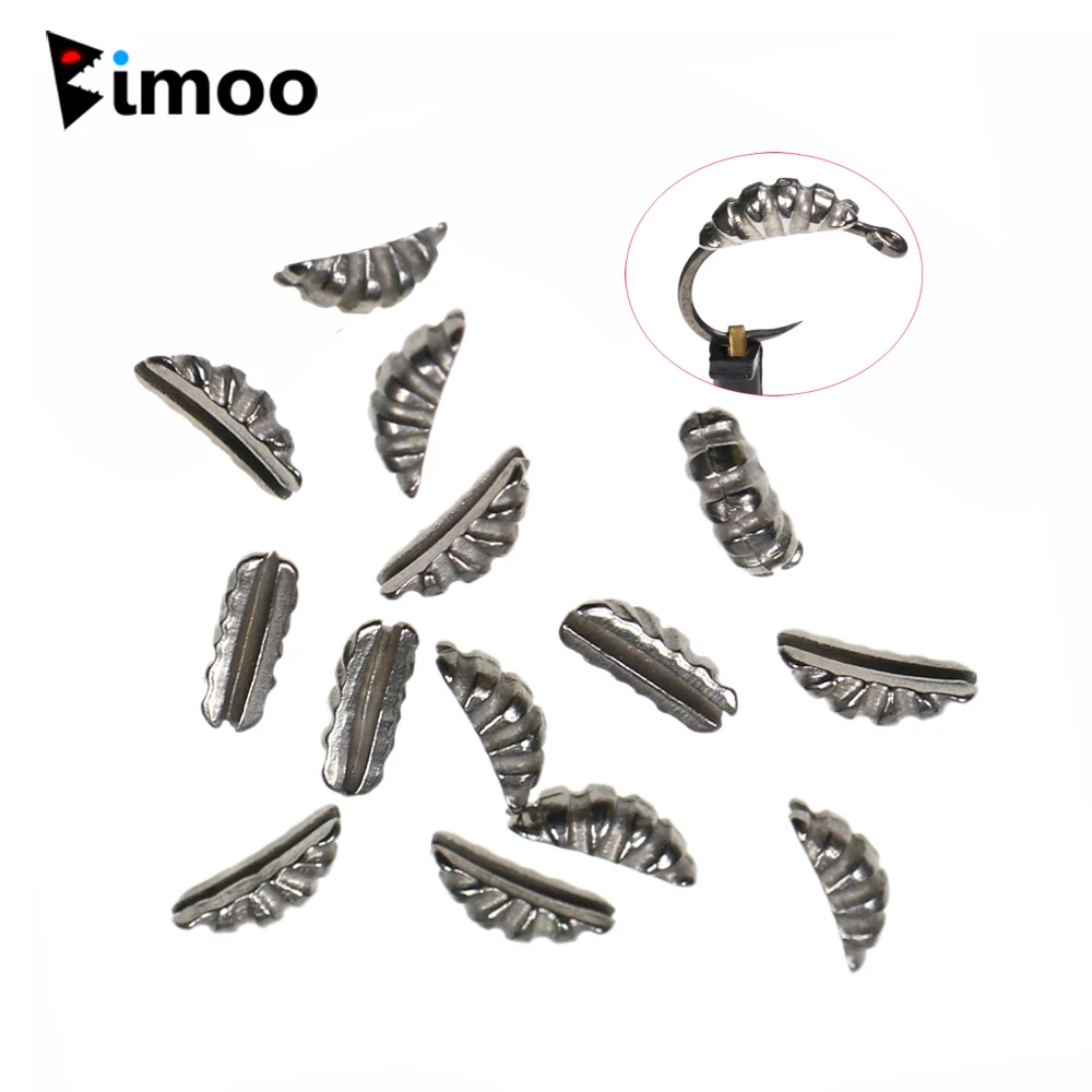 Bimoo, 12 Uds., anzuelo de aleación de tungsteno, cuentas traseras en blanco, cuerpo de ninfa, materiales para atar moscas, accesorios de señuelo de pesca en hielo, hundimiento rápido