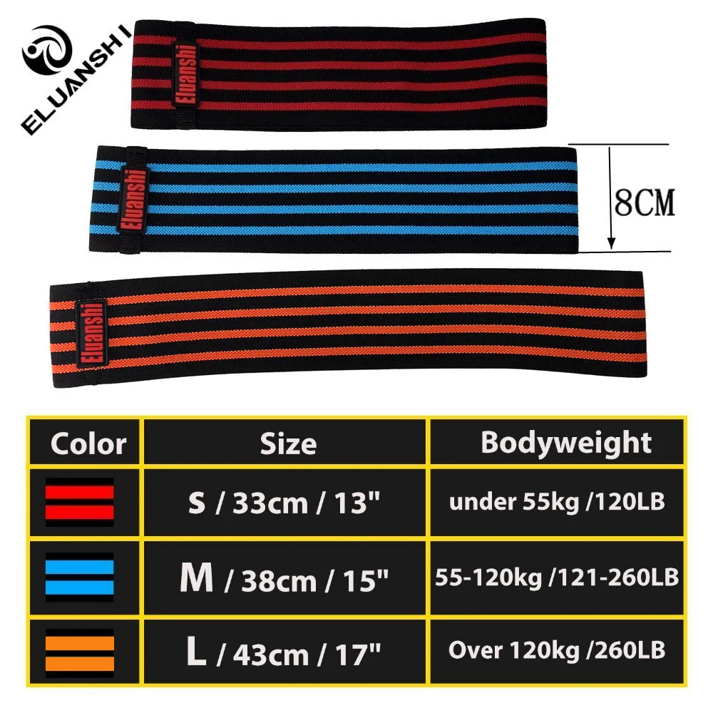 ELUANSHI-banda elástica para la cadera, gomas de resistencia para Fitness, equipo de gimnasio, Goma elástica para entrenamiento atlético - imagen 3