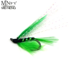 MNFT Flash Streamer mosca trucha negra verde talla 6