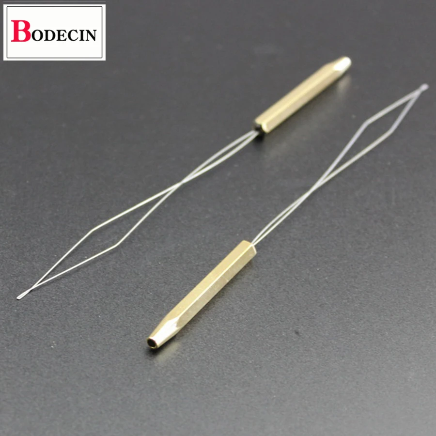 Herramienta de atado de pesca con mosca, enhebrador de bobina de latón extralargo, medio enganche, mango de encuadernación, 1 ud. - imagen 5