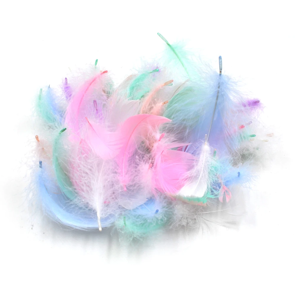 MNFT 100 unids/pack plumas esponjosas para anzuelos de plumas Pesca lanoso Bugger moscas híbridas atado de moscas Hackle pluma seleccionada a mano - imagen 4