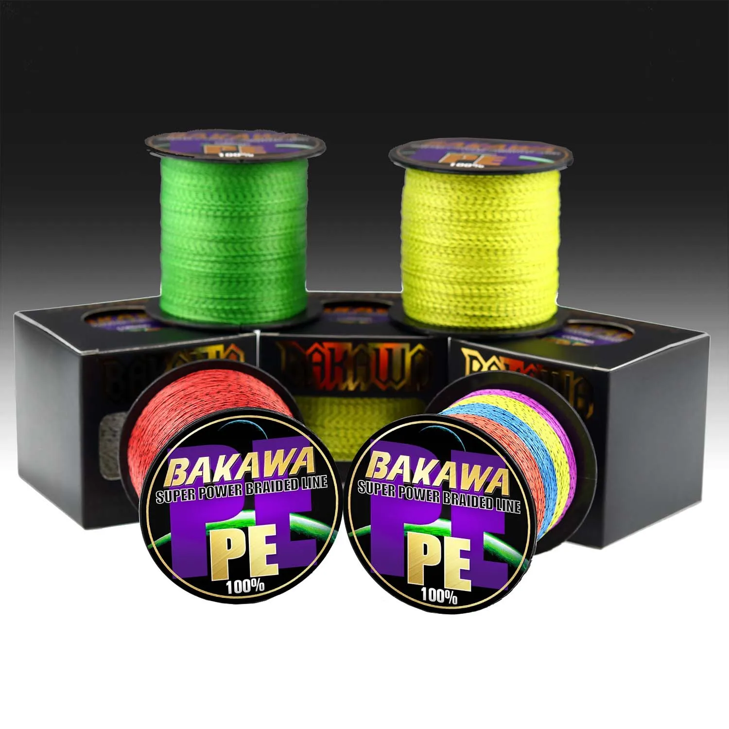 Línea de pesca BAKAWA, 8 hebras, multifilamento japonés, moteado, antimordida, Invisible, duradero, fuerte, carpa, PE, 166M, 366M, 666M - imagen 2