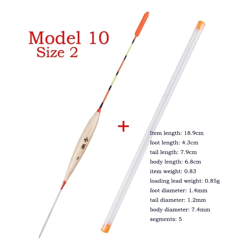 Flotador de pesca de agua dulce, 1 unidad, tubo de regalo, 1 bolsa, ganchos de pesca, Balsa de agua superficial, boya de Bobber, aparejos de pesca - imagen 5