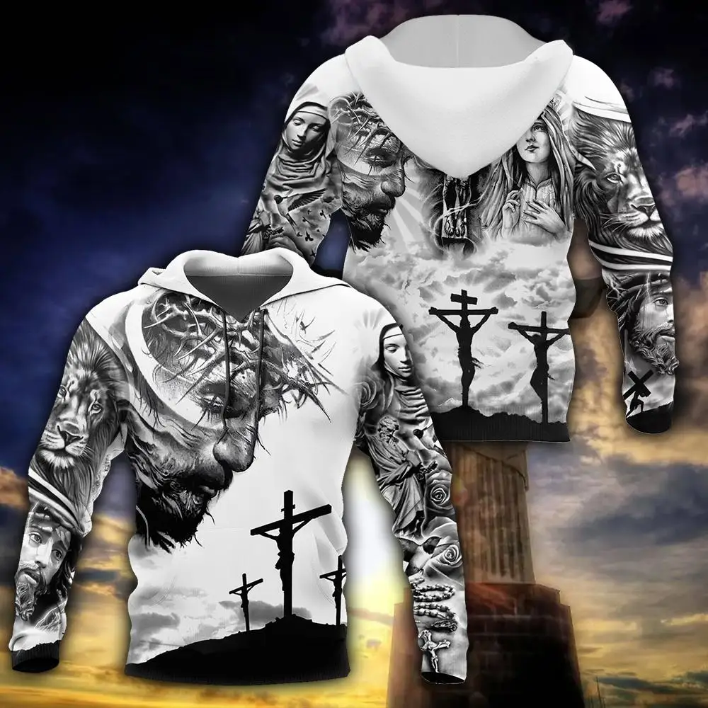 Jersey pesca Unisex capucha Estampado León KJ638 - imagen 2