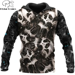 Sudadera calavera 3D KJ659 – Cremallera informal para hombre