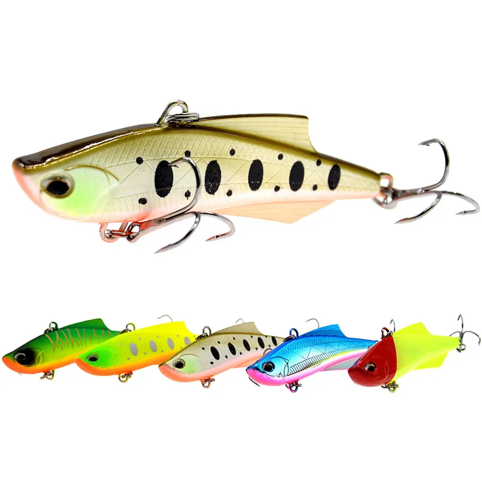 Señuelo de pesca que se hunde con vibración VIB, cebo Artificial Wobbler de pesca en hielo, cebo de tiro largo, aparejos de pesca de invierno, 20G, 70MM, 1 ud. - imagen 3