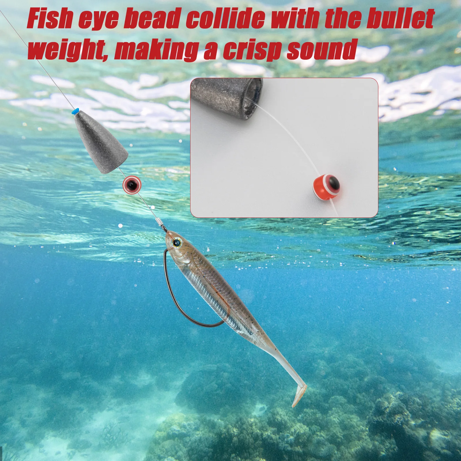 Texas Rig Ready Rig Drop Shot Rig, plomo de peso de pesca con gancho de línea de pesca para gusano de plástico, trucha de lubina, 3,5g-10g - imagen 4