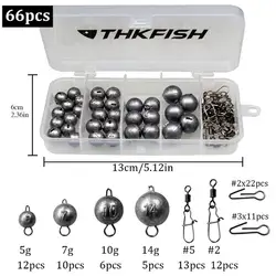 THKFISH Plomos Dropshot Redondos – Para pesca con señuelo