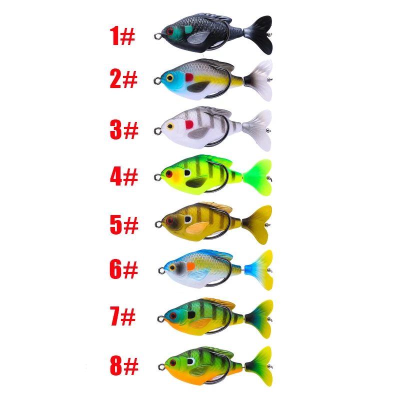Señuelo de pesca con manivela giratoria, 1 piezas, 7,5 cm, 8,5g, cebos blandos de Topwater, cebo duro Artificial, aparejos de pesca de Lucio - imagen 5