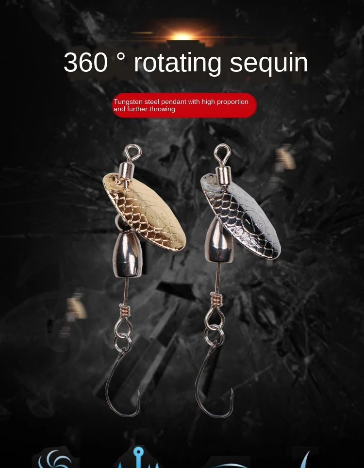 Experimente el mejor señuelo de pesca con nuestra lentejuelas giratorias de 360 ​​° diseñada para una mejor visibilidad y rendimiento