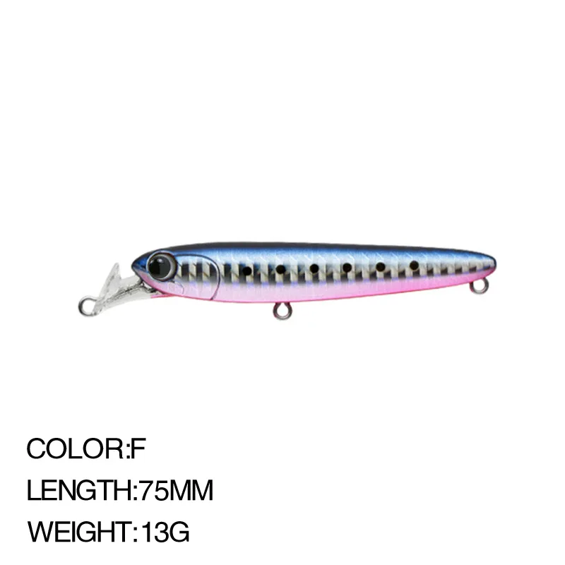 Señuelo de Pesca de Japón, cebo Rocket de 75mm, 13g, lápiz de hundimiento, cebo de sal de fundición larga para pargo de lubina de mar, nuevo - imagen 5