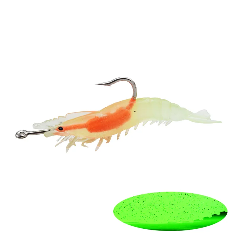 Señuelos luminosos de pesca suave, conjunto de anzuelos de 5,5 cm, 3g, calamar nocturno, 4 colores, equipo de aparejos de cebo de silicona Artificial, 4 unids/lote - imagen 4