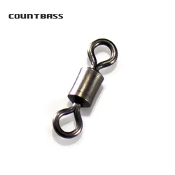 Countbass 50 Uds. Conector de pesca giratorio negro Terminal aparejos accesorios de pesca