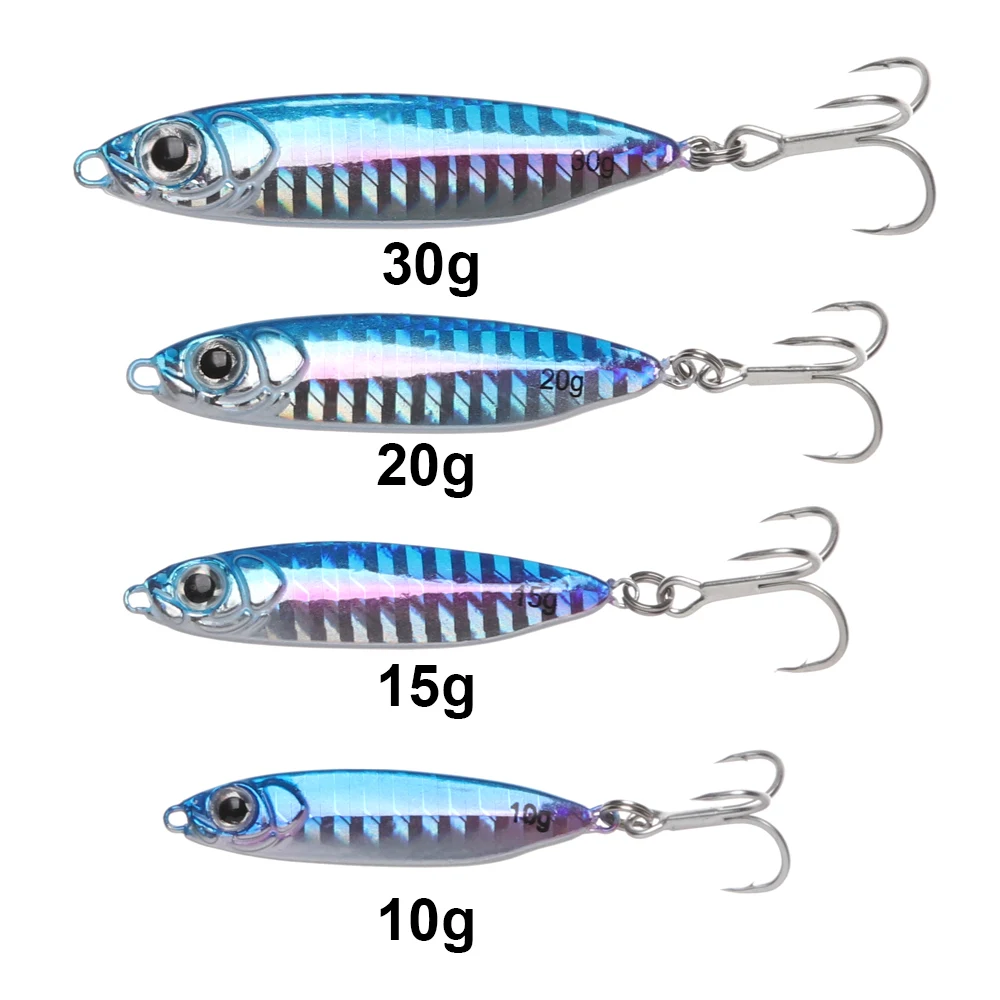 Cebo duro de Metal para pesca, artificial de señuelo 10/15/20/30g, Crankbait colorido, cebos giratorios que se hunden, aparejos de pesca brillantes - imagen 5