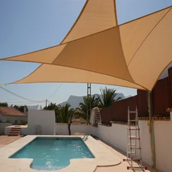 Lona impermeable color arena sombra vela triángulo rectángulo