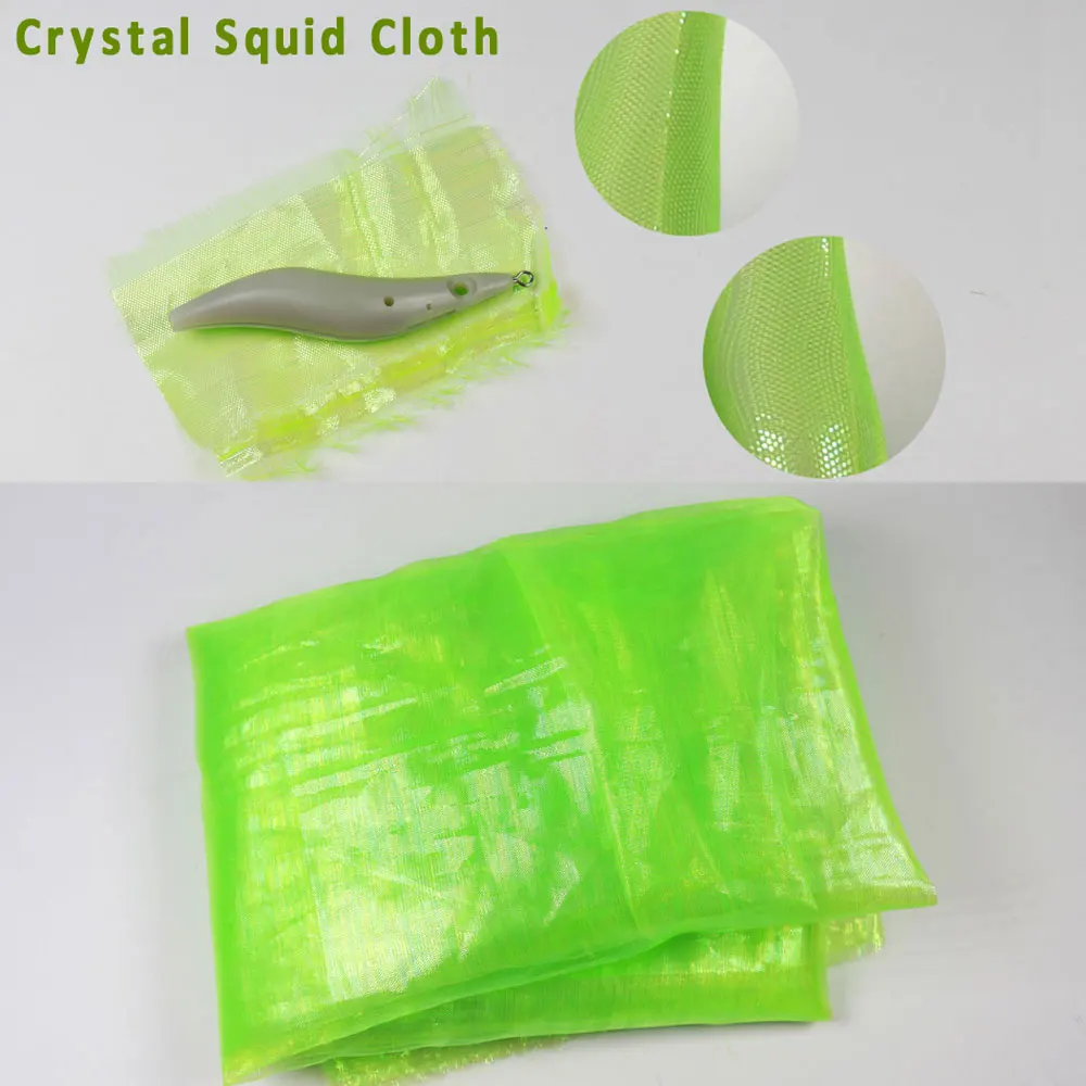 1 bolsa 1MX1,2 M tela de malla DIY nuevo Holo intermitente de cristal para plantilla de calamar perla verde rosa azul amarillo Color azul - imagen 4